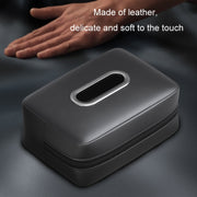 Car Seat Armrest Tissue Box Sun Visor Seat Back Hanging Paper Bag(Brown)