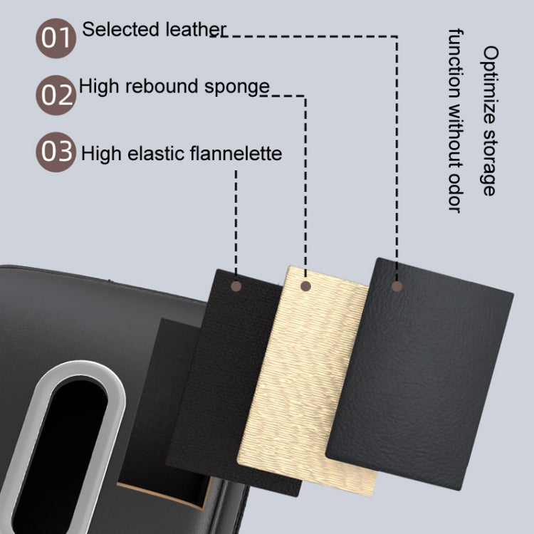 Car Seat Armrest Tissue Box Sun Visor Seat Back Hanging Paper Bag(Gray)