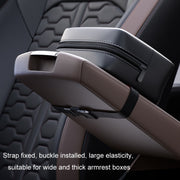 Car Seat Armrest Tissue Box Sun Visor Seat Back Hanging Paper Bag(Gray)