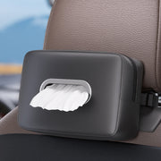 Car Seat Armrest Tissue Box Sun Visor Seat Back Hanging Paper Bag(Red)