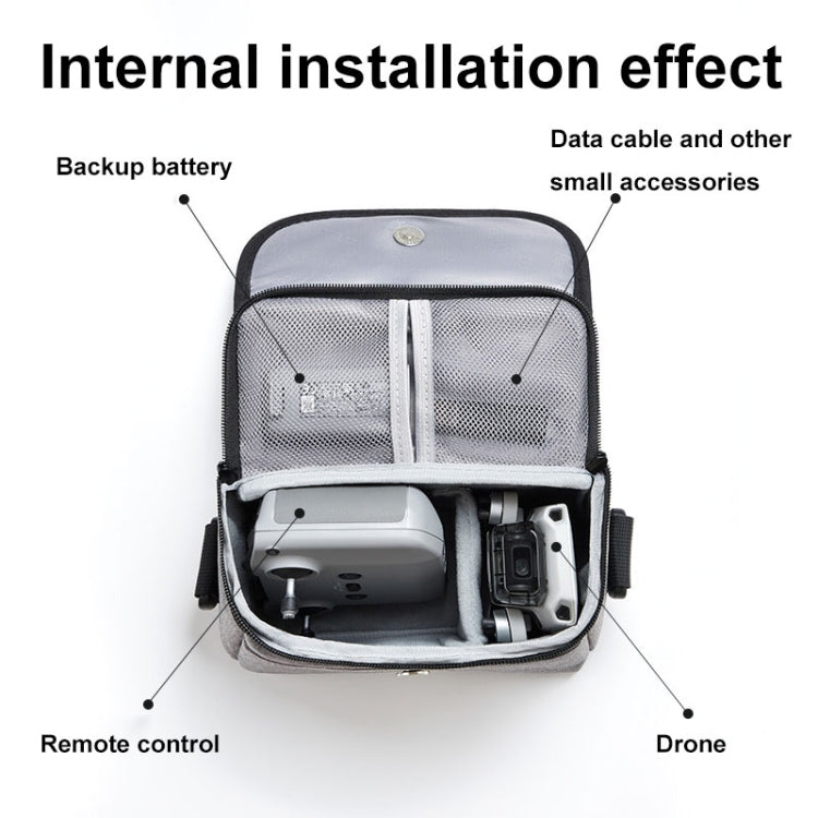 For DJI Mini 4 Pro Baona BN-H016 Portable Waterproof Crossbody Drones Storage Bag(Grey) - free shipping - PMC Jewellery - Order now!