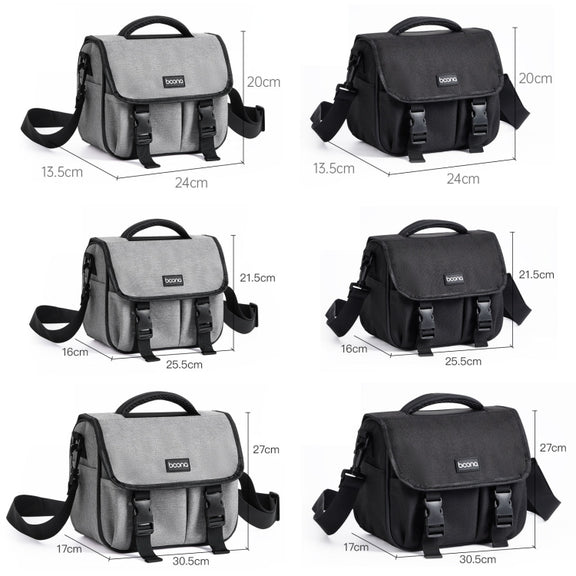 Baona BN-H017 Photography SLR / Micro Single Cross-Body Camera Storage Bag, Color: S Gray