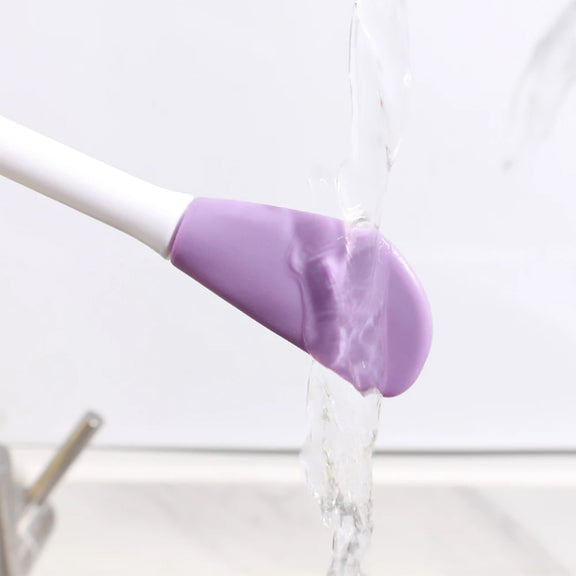 2pcs Dual Head Silicone Face Mask Brush Face Cleansing Massage Brush Mud Mask Applicator(Rose)
