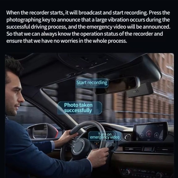 Mobile Phone WIFI Interconnection 2K Ultra-Clear Night Vision Hidden Driving Recorder, Version: USB Short Line(No TF Card)