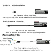 WIFI Mobile Phone 2K Ultra-Clear 360-Degree Rotating Driving Recorder, Version: USB Short Line(No TF Card)