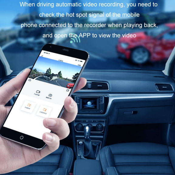 WIFI Mobile Phone 2K Ultra-Clear 360-Degree Rotating Driving Recorder, Version: USB Short Line(No TF Card)