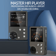 With 128GB TF Card HIFI Lossless DSD256 Music Player Sports MP3(Silver Gray)