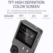 Without TF Card HIFI Lossless DSD256 Music Player Sports MP3(Silver Gray)