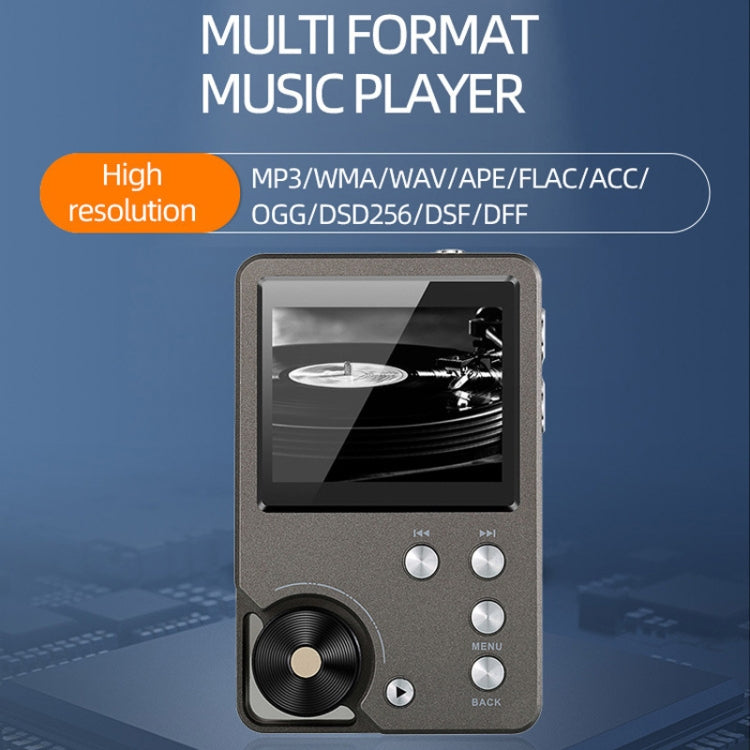 With 128GB TF Card HIFI Lossless DSD256 Music Player Sports MP3(Silver Gray)