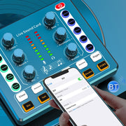 M8 Recording And Singing Live Bluetooth Sound Card Set, Color: Black+Black Cantilever