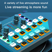 M8 Recording And Singing Live Bluetooth Sound Card Set, Color: White+Gold Cantilever