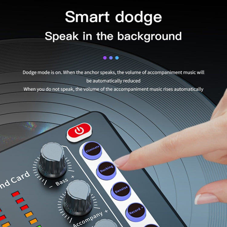 M8 Recording And Singing Live Bluetooth Sound Card Set, Color: Black+Black Cantilever