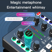 M8 Recording And Singing Live Bluetooth Sound Card Set, Color: Black+Black Cantilever