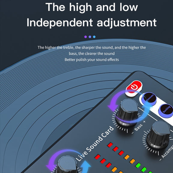 M8 Recording And Singing Live Bluetooth Sound Card Set, Color: Black+Black Cantilever