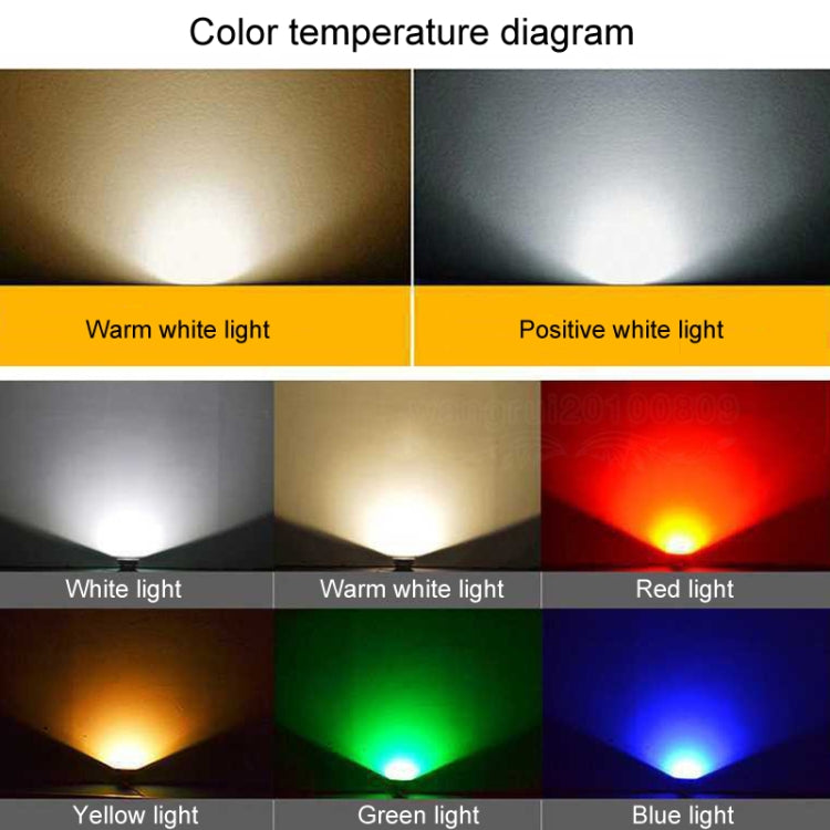 LED Flood Light COB Outdoor Water-resistant Spotlight Billboard Lights Garden Lamp, Color: 5W 2 Color Select 1