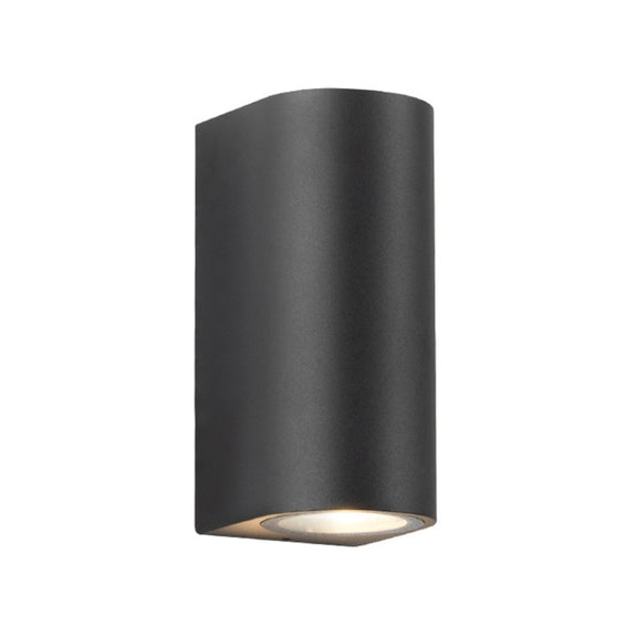 LED Outdoor Wall Lights Water-resistant Exterior Villa Door Patio Lights Background Glow Spotlights, Style: 2-head Round With GU10 Bulb(Warm White)