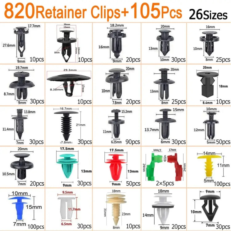 925pcs /Set Universal Automotive Fasteners Rivets Fender Expansion Screws - Nuts & Bolts by PMC Jewellery | Online Shopping South Africa | PMC Jewellery | Buy Now Pay Later Mobicred