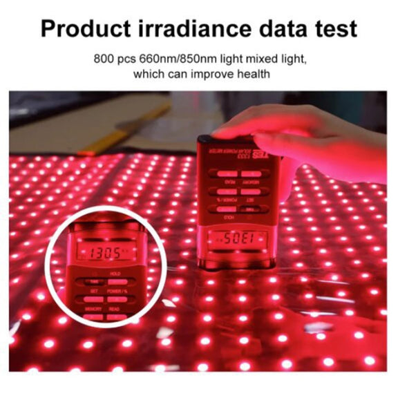 360 LED Beads Red Light Physical Therapy Waist Pad Infrared Fitness Light Therapy Pad EU Plug