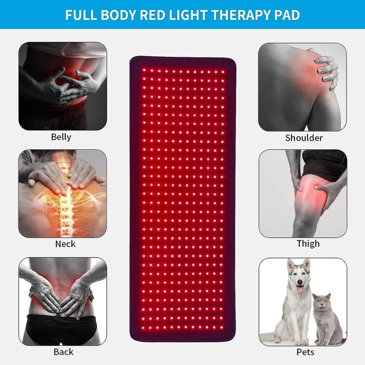 360 LED Beads Red Light Physical Therapy Waist Pad Infrared Fitness Light Therapy Pad EU Plug - free shipping - PMC TechLife - Order now!
