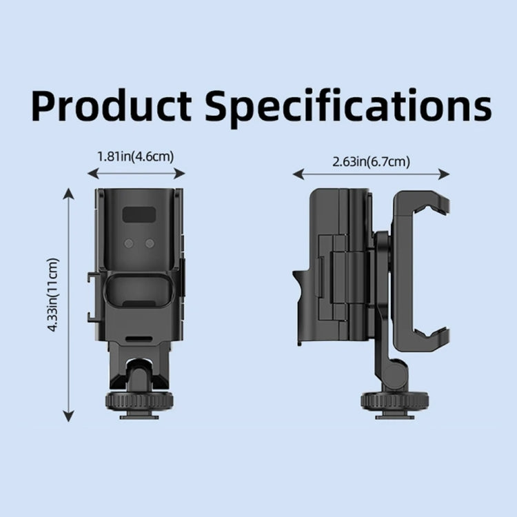 For DJI Osmo Pocket 3 Phone Holder Expansion Bracket With 3 Cold Shoe Port(Black) - free shipping - PMC Jewellery - Order now!