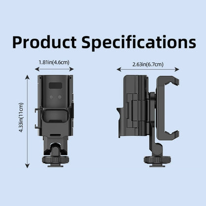 For DJI Osmo Pocket 3 Phone Holder Expansion Bracket With 3 Cold Shoe Port(Black) - free shipping - PMC Jewellery - Order now!