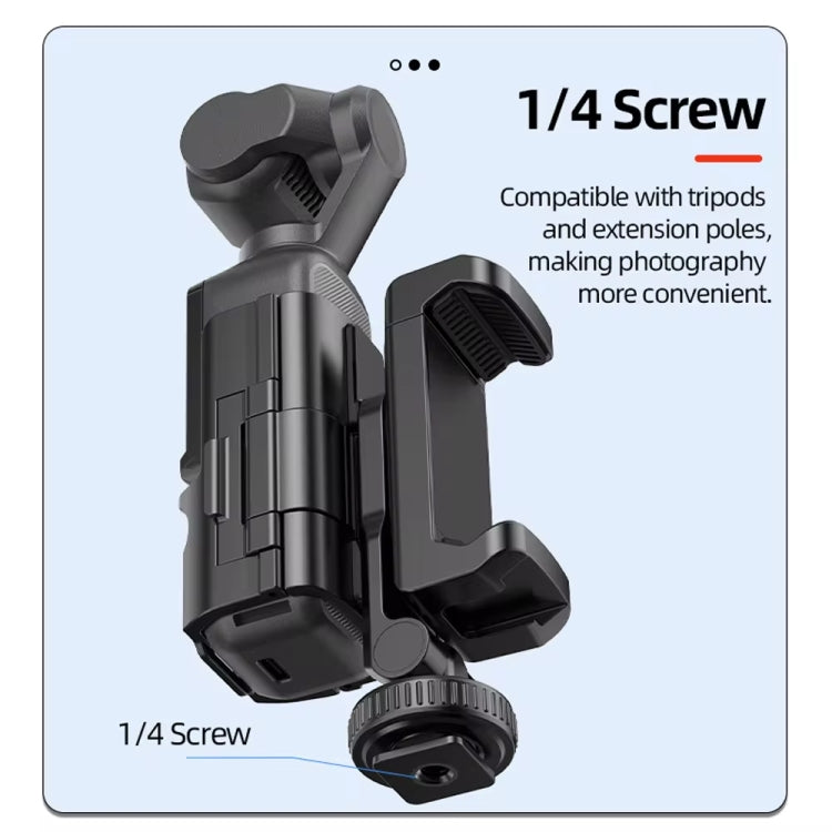 For DJI Osmo Pocket 3 Phone Holder Expansion Bracket With 3 Cold Shoe Port(Black) - free shipping - PMC Jewellery - Order now!