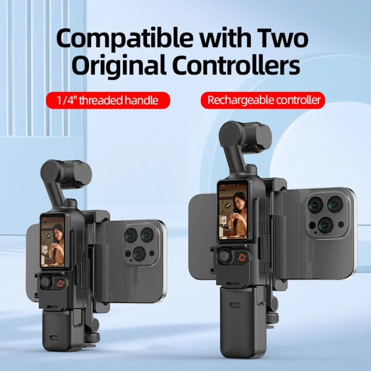 For DJI Osmo Pocket 3 Phone Holder Expansion Bracket With 3 Cold Shoe Port(Black) - free shipping - PMC Jewellery - Order now!