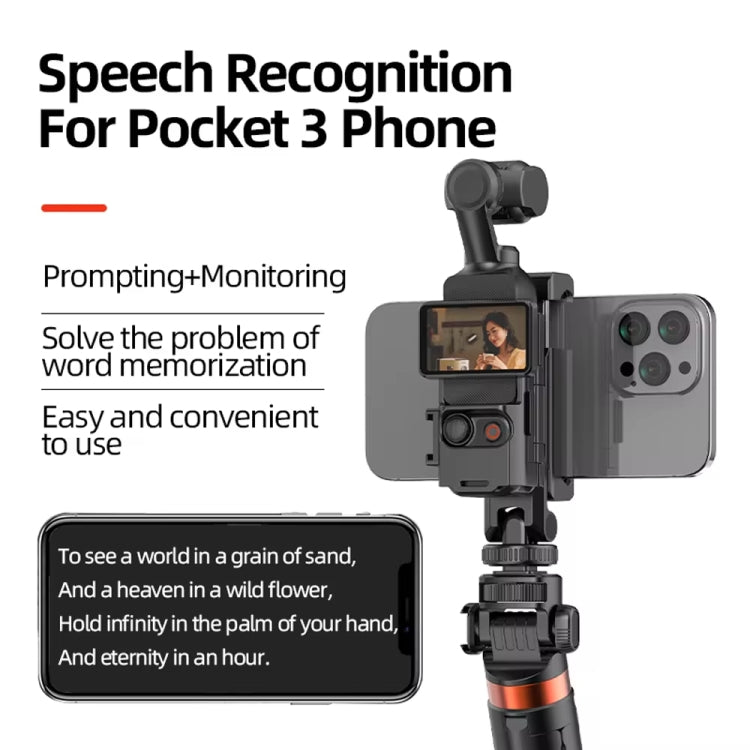 For DJI Osmo Pocket 3 Phone Holder Expansion Bracket With 3 Cold Shoe Port(Black) - free shipping - PMC Jewellery - Order now!