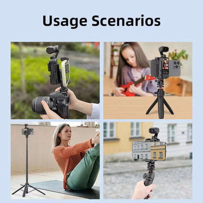 For DJI Osmo Pocket 3 Phone Holder Expansion Bracket With 3 Cold Shoe Port(Black) - free shipping - PMC Jewellery - Order now!