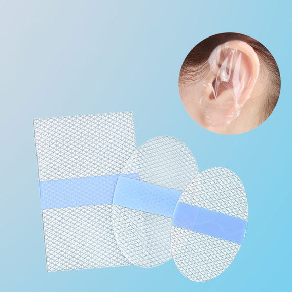 20pcs /Pack Oval Large PU Film Silicone Gel Water-resistant Breathable Ear Patch