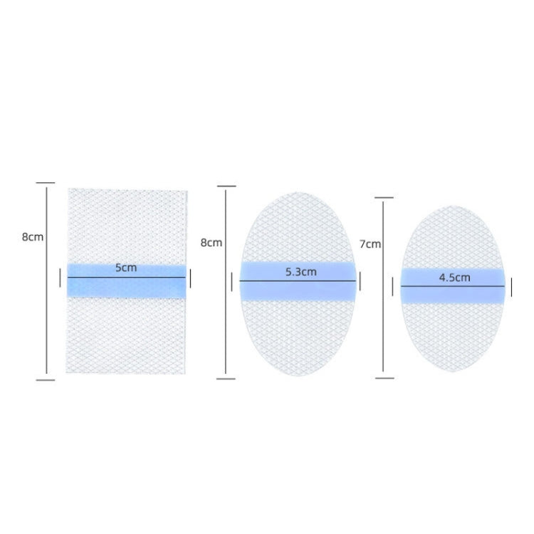 20pcs /Pack Oval Large PU Film Silicone Gel Water-resistant Breathable Ear Patch