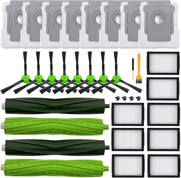 For iRobot Roomba i7 / i7+ / E5 / E6 Series Robot Vacuum 28pcs /Set Black