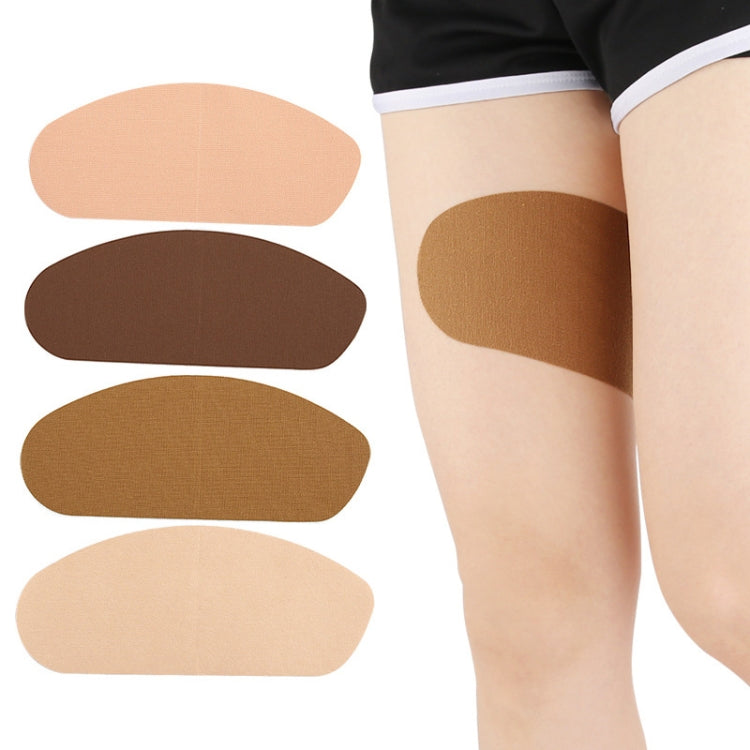 10pcs /Pack Invisible Thigh Stickers Sweat-proof and Friction-proof Thigh Pressure Relief Patches, Color: Brown Stretch Fabric