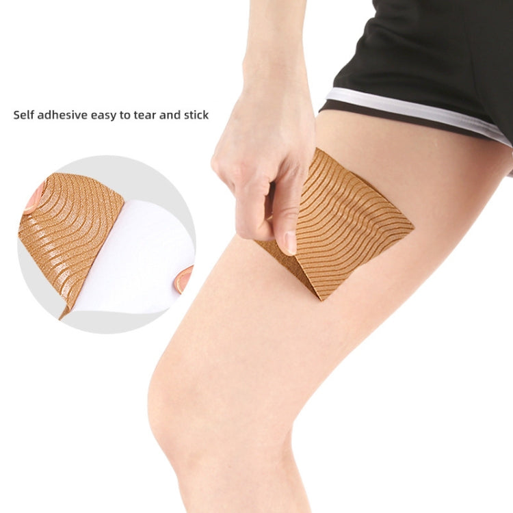 10pcs /Pack Invisible Thigh Stickers Sweat-proof and Friction-proof Thigh Pressure Relief Patches, Color: Brown Stretch Fabric