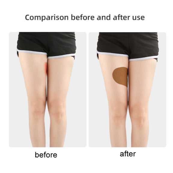 10pcs /Pack Invisible Thigh Stickers Sweat-proof and Friction-proof Thigh Pressure Relief Patches, Color: Skin Color Nonwoven