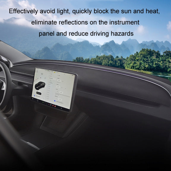 For 2024 Tesla Model 3 Rearwindow Car Suede Light-Proof Pad