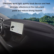 For 2024 Tesla Model 3 Dashboard Car Suede Light-Proof Pad