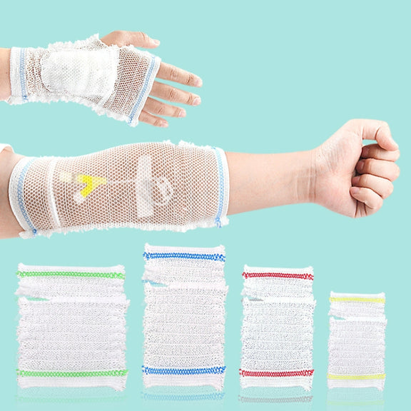 PICC Mesh Bandage Cover IOL Placement Fixation Nursing Isolation Mesh, Color: Yellow Edge S For Under 9kg