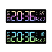5526 LED Digital Display Electronic Wall Clock Multifunctional Countdown Alarm Clock(A Pink)