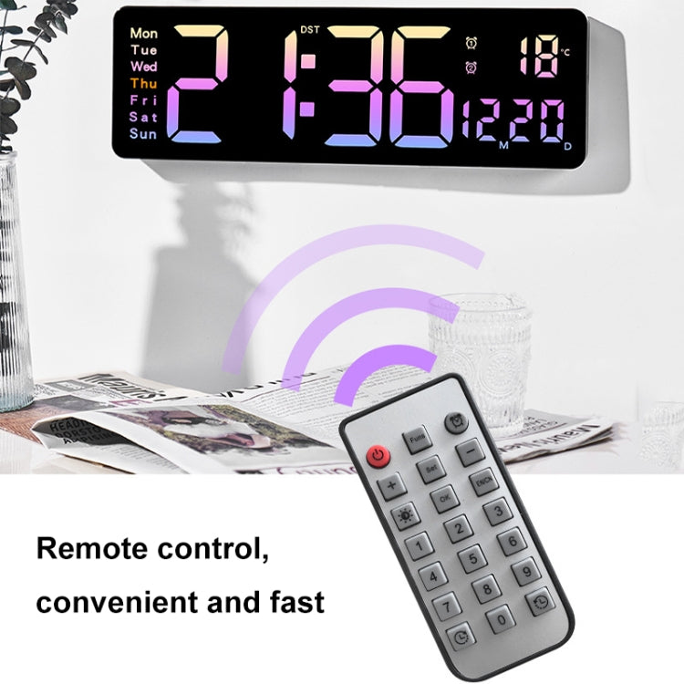 5526 LED Digital Display Electronic Wall Clock Multifunctional Countdown Alarm Clock(A Pink) - Wall Clock by PMc TechLife | Online Shopping South Africa | PMc TechLife | Buy Now Pay Later Mobicred