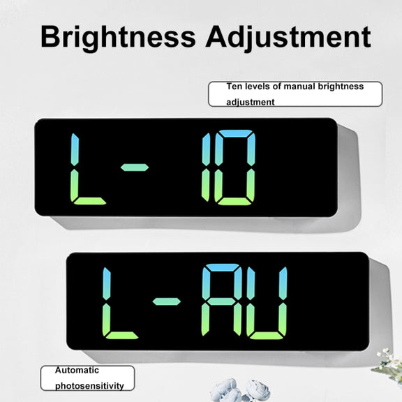 5526 LED Digital Display Electronic Wall Clock Multifunctional Countdown Alarm Clock(A Pink)