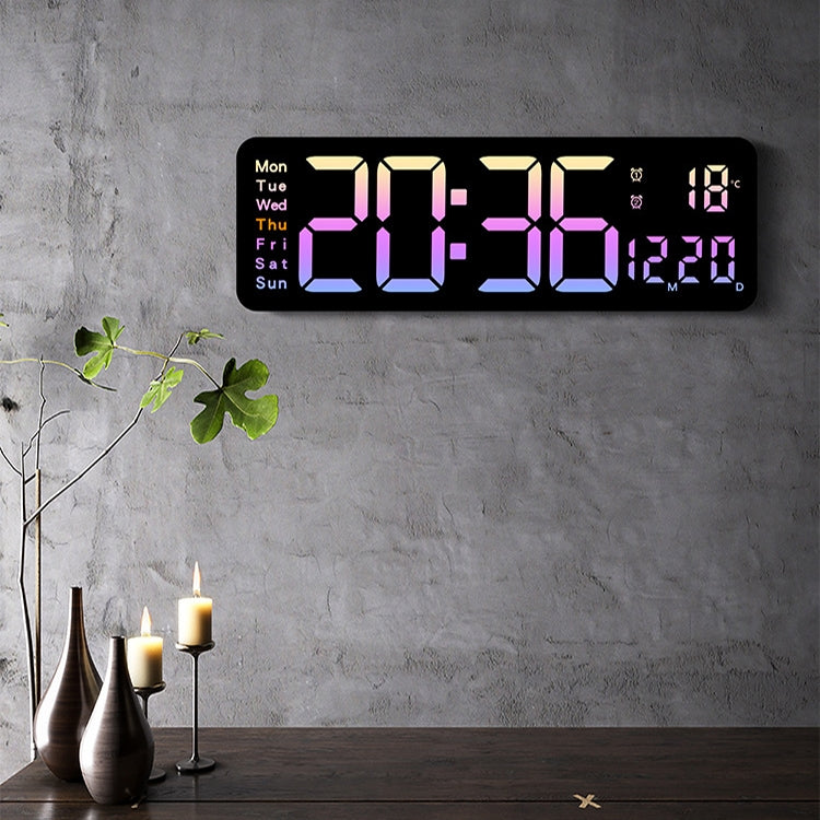 5526 LED Digital Display Electronic Wall Clock Multifunctional Countdown Alarm Clock(A Pink)