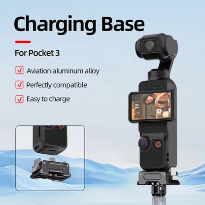 For DJI OSMO Pocket 3 Camera Charging Base Quick Release Mount Adapter With 1/4 Inch Hole, Spec: With Tripod - free shipping - PMC Jewellery - Order now!