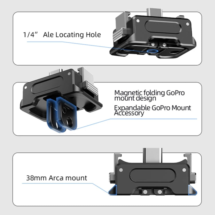 For DJI OSMO Pocket 3 Camera Charging Base Quick Release Mount Adapter With 1/4 Inch Hole, Spec: With Tripod - free shipping - PMC Jewellery - Order now!