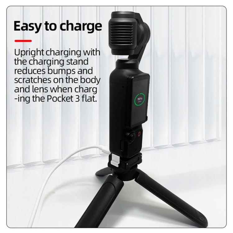 For DJI OSMO Pocket 3 Camera Charging Base Quick Release Mount Adapter With 1/4 Inch Hole, Spec: With Tripod - free shipping - PMC Jewellery - Order now!