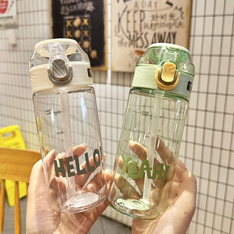 Student Portable Bouncing Straw Large Capacity Drop Resistant Plastic Cups, Style: 550ml Green - Kettles by PMC TechLife | Online Shopping South Africa | PMC TechLife | Buy Now Pay Later Mobicred