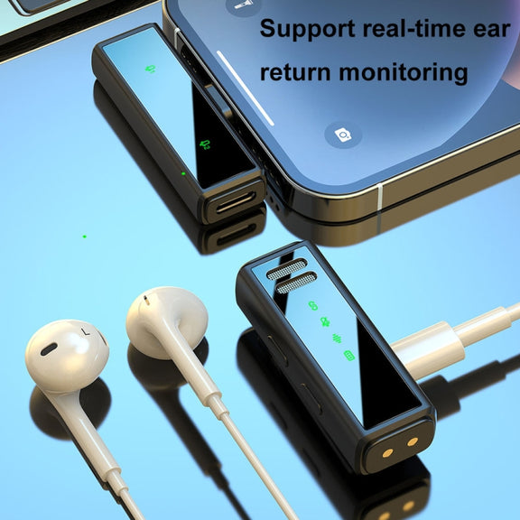 J88 Mini Intelligent Noise Reduction Wireless Collar Microphone, Spec: 8 Pin(Black Yellow)