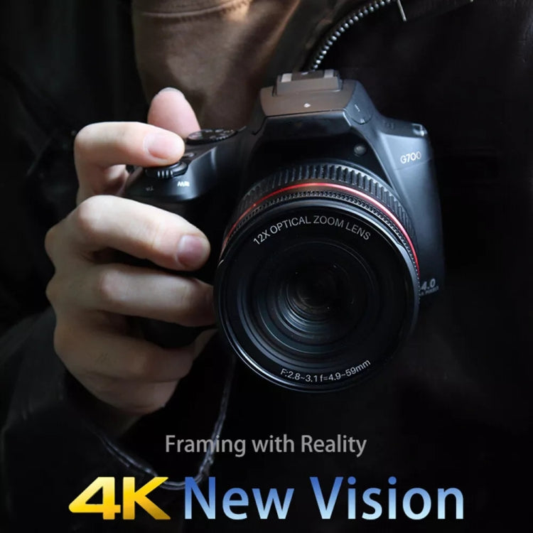G700 4K / 64MP WiFi Digital Video Camera Camcorder 3.0 Inch IPS Screen 12X Optical Zoom - Video Cameras by PMC TechLife | Online Shopping South Africa | PMC TechLife | Buy Now Pay Later Mobicred
