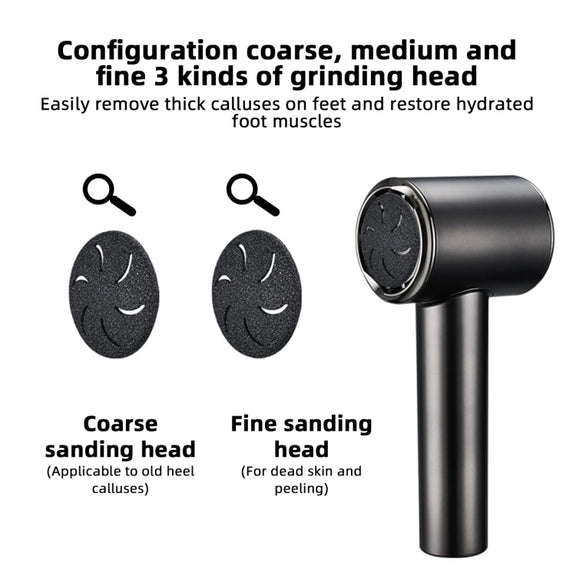 Electric Callus Remover with Vacuum Absorption 2 Speeds Adjustable Water-resistant  Foot Care Tool(Silver)
