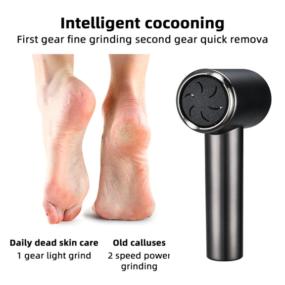 Electric Callus Remover with Vacuum Absorption 2 Speeds Adjustable Water-resistant  Foot Care Tool(Black)